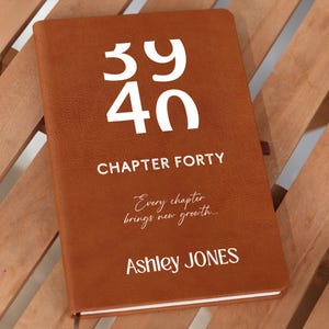 Personalized 40th Birthday Journal, Turning 40th Notebook, Forty Birthday Gift, Aunt 40th Birthday Gift, Sister forty years old