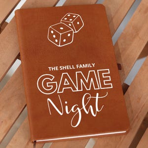Scoreboek voor familiespelavond, gepersonaliseerd cadeau voor gameliefhebber, aangepast cadeau voor familiegamingparen, cadeaus voor familieplezier, cadeaus voor boekhouding