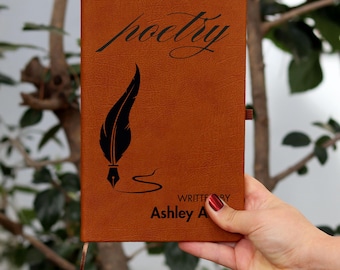 Personalized Poetry Journal, Custom Poetry Book, Personalized Notebook For Poet, Gift  for Writer, Author Gift, Poetry Book, Creative notes