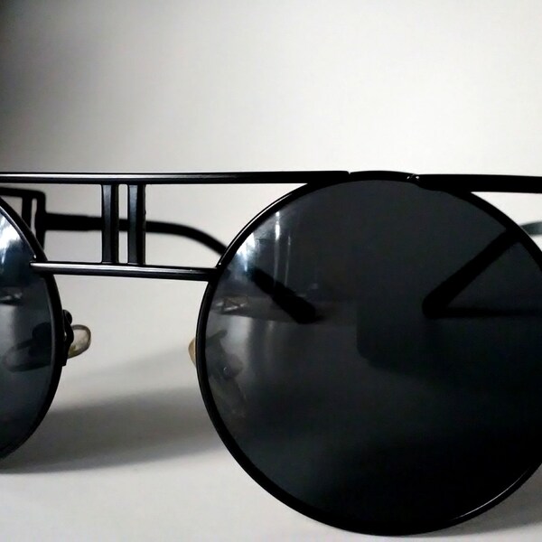 Black Gothic Sunglasses Eyelet Design