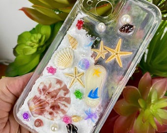 Decoden Ocean Phone Case: Beach Theme Shell Decor