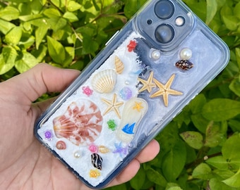 Miniature Ocean Phone Case: Seashell Starfish Beach Theme
