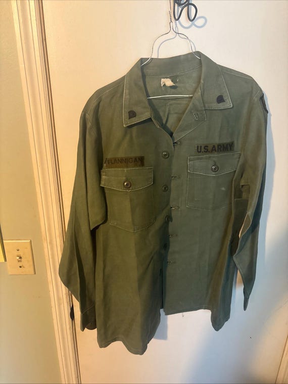 U.S. Army Men OG 107 Utility Shirt Vietnam Era. Vintage. - Etsy