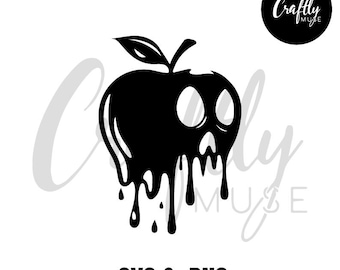 Apple Halloween SVG, Spooky Apple Halloween PNG, Halloween SVG, Apple png, Haunted Kitchen Printable, Witchy Fall Decor, Halloween Apple Art