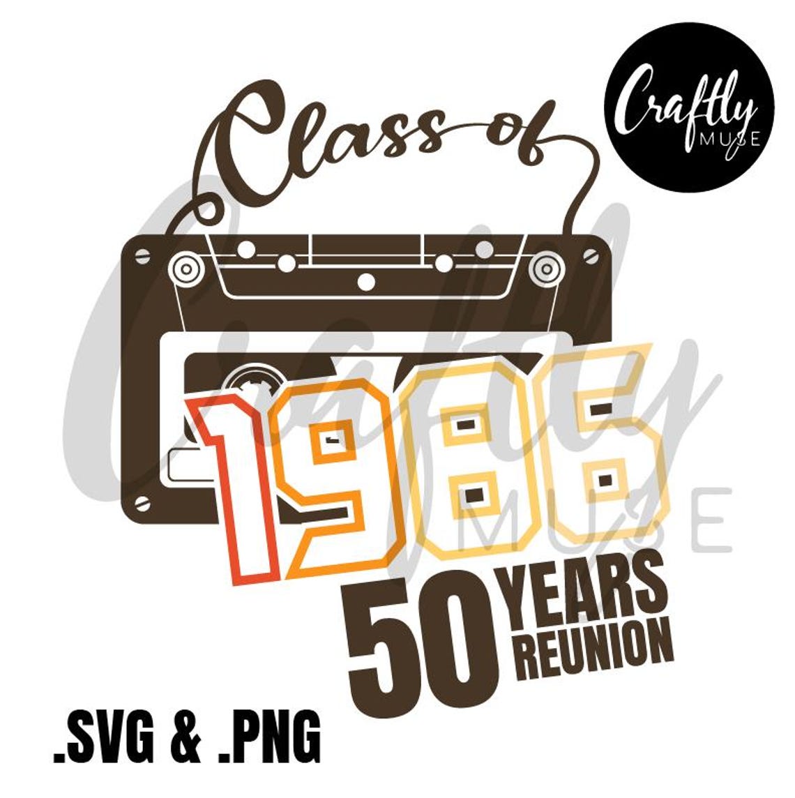 Graduation Cap1986 1986 Reunion SVG | 50 Years Reunion SVG PNG | Vintage Class Reunion ...
