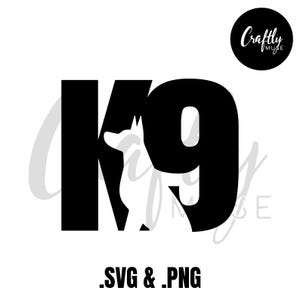 K9 PNG and SVG | Police Dog Clipart for Cricut and Sublimation | Working Dog Graphic | German Shepherd K-9 Unit Design