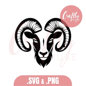 Ram Head SVG, Ram SVG, Farm Animal Svg, Cool Ram SVG, Ram Clipart, Animal Svg, instant download, digital download