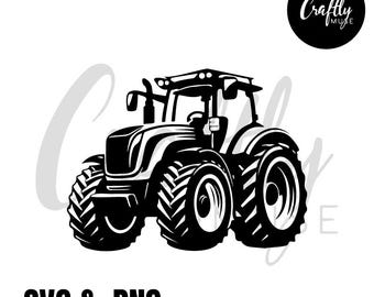 Tractor SVG PNG – Farm Tractor Clipart for Cricut, Silhouette, Sublimation – Country Life, Kids Crafts, Farmer Shirt Design