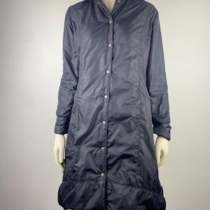 Vintage Cop Copine Black Puffer Button Up Jacket Coat Archive Gorpcore Grunge