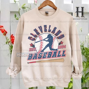 Retro Cleveland Baseball Sweatshirt | Cleveland baseball shirt | Baseball Fan shirt | Cleveland baseball tshirt | Custom baseball tee