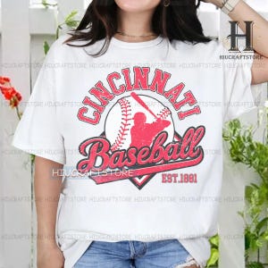 Vintage Cincinnati Baseball tshirt | Cincinnati baseball Sweatshirt | Baseball Fan shirt | Cincinnati baseball tshirt | Custom baseball tee