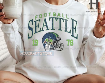 Retro Seattle Football fan tee,Seattle football Crewneck , Seattle sweatshirt, Game day Football,Retro football tee, football shirt gifts