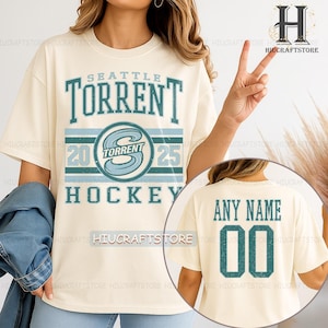 Personalized Seattle Torrent tshirt, Seattle Torrent crewneck, Seattle Hockey shirt, Custom Hockey Shirt, Hockey Number Shirt