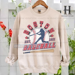 Retro Boston Baseball Sweatshirt | Boston baseball shirt | Baseball Fan shirt | Boston baseball tshirt | Custom baseball tee