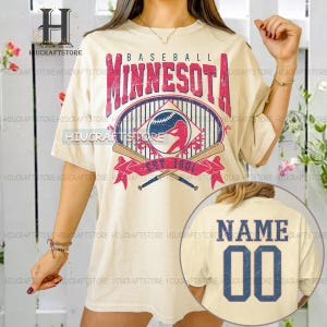 Personalized Minnesota Baseball tshirt | Minnesota baseball Sweatshirt | Minnesota baseball tshirt | Custom Name and Number Minnesota tshirt