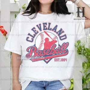 Vintage Cleveland Baseball tshirt | Cleveland baseball Sweatshirt | Baseball Fan shirt | Cleveland baseball tshirt | Custom baseball tee