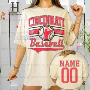 Customized Cincinnati Baseball tshirt | Cincinnati baseball Sweatshirt | Baseball Fan shirt ,Cincinnati baseball tshirt ,Custom baseball tee