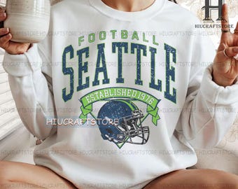 Vintage Seattle Football fan shirt,Seattle football Crewneck , Seattle sweatshirt, Game day Football,Retro football tee,football shirt gifts