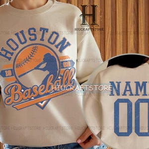 Customized Houston Baseball Sweatshirt | Houston baseball shirt | Baseball Fan shirt | Houston baseball tshirt | Custom baseball tee