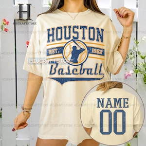Customized Houston Baseball tshirt | Houston baseball Sweatshirt | Baseball Fan shirt | Houston baseball tshirt | Custom baseball tee