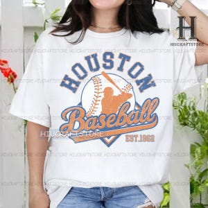 Vintage Houston Baseball tshirt | Houston baseball Sweatshirt | Baseball Fan shirt | Houston baseball tshirt | Custom baseball tee