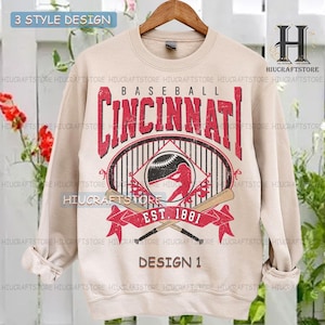 Vintage Cincinnati Baseball Sweatshirt | Cincinnati baseball T-shirt | Baseball Fan shirt | Cincinnati baseball Tee | Custom baseball shirt