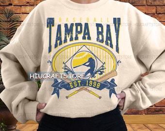 Béisbol de Tampa Bay png / Béisbol vintage de Tampa Bay png / Béisbol png para camiseta / Béisbol de Tampa Bay DTF / Equipo de béisbol PNG