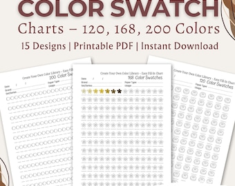 Alcohol Marker Color Swatch Chart: Ohuhu, Copic (Printable A4 & US Letter)