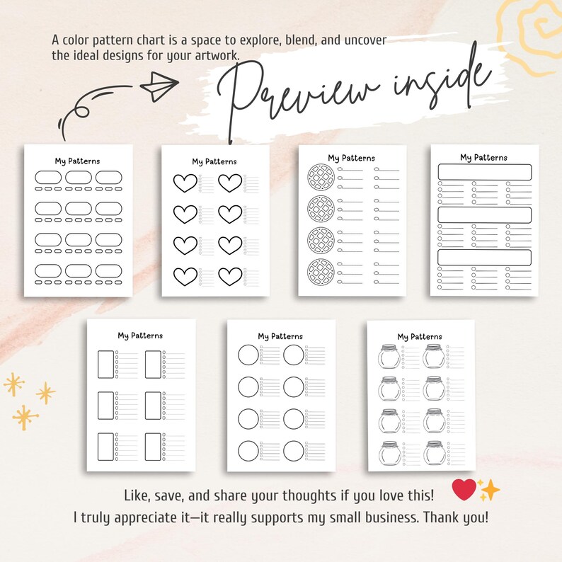 Pattern Colouring Worksheet.pdf Pattern Coloring Practice Sheets: 20 Printable Designs (PDF) - Etsy