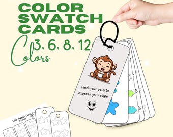 Printable Color Swatch Cards: A4 A5 US Letter (PDF)
