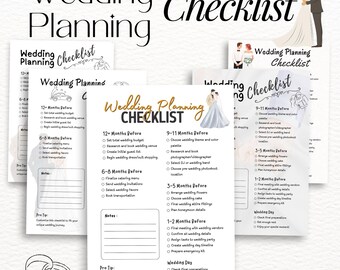 Minimalist Wedding Planning Checklist: Bride-to-Be Organizer (Digital Download)