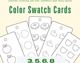 Color Swatch Cards: DIY Art & Crafts Palette (Digital Download)