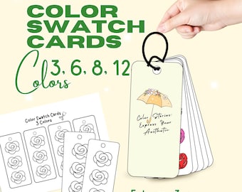 Floral Color Swatch Cards: Printable Artist Chart (PDF)