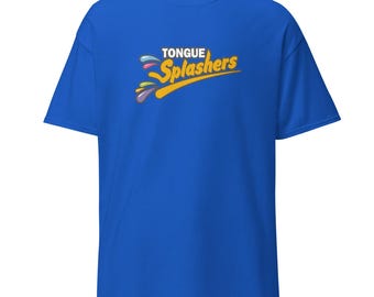 Tongue Splashers Gum Logo Tee – Retro 90s Candy Shirt – Color Changing Gum Nostalgia Tee