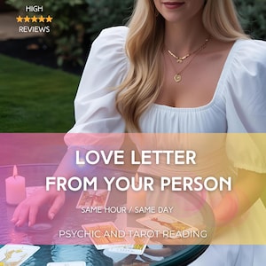Carta de amor de tu persona: Lectura psíquica a la misma hora con mensajes psíquicos canalizados, carta de ex, lectura psíquica de amor de llamas gemelas