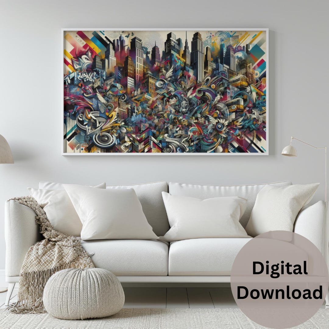 Urban Street Art Print, Colorful Wall Decor, Contemporary Art, Urban ...