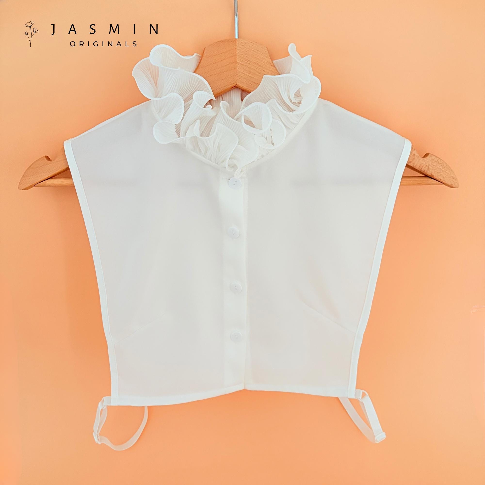 White Ruffle Detachable Collar | Collar Dickey | Women's Layering ...