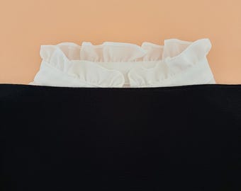 Detachable White Frill Collar | Faux Shirt Dickey for Sweaters & Dresses | Elegant Layering Accessory | Gift for Her