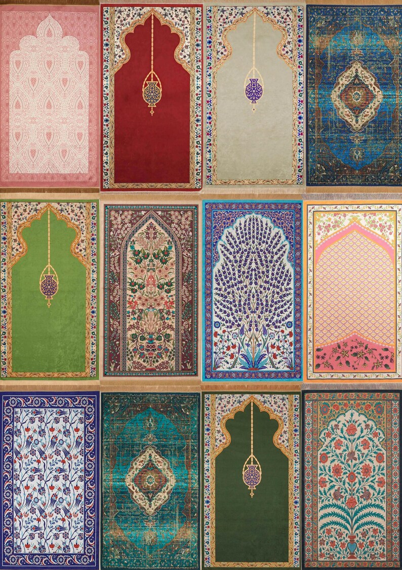 Luxury Prayer Mat, Prayer Rug, Janamaz, Sejadah, Elegant Gift Packaging ...