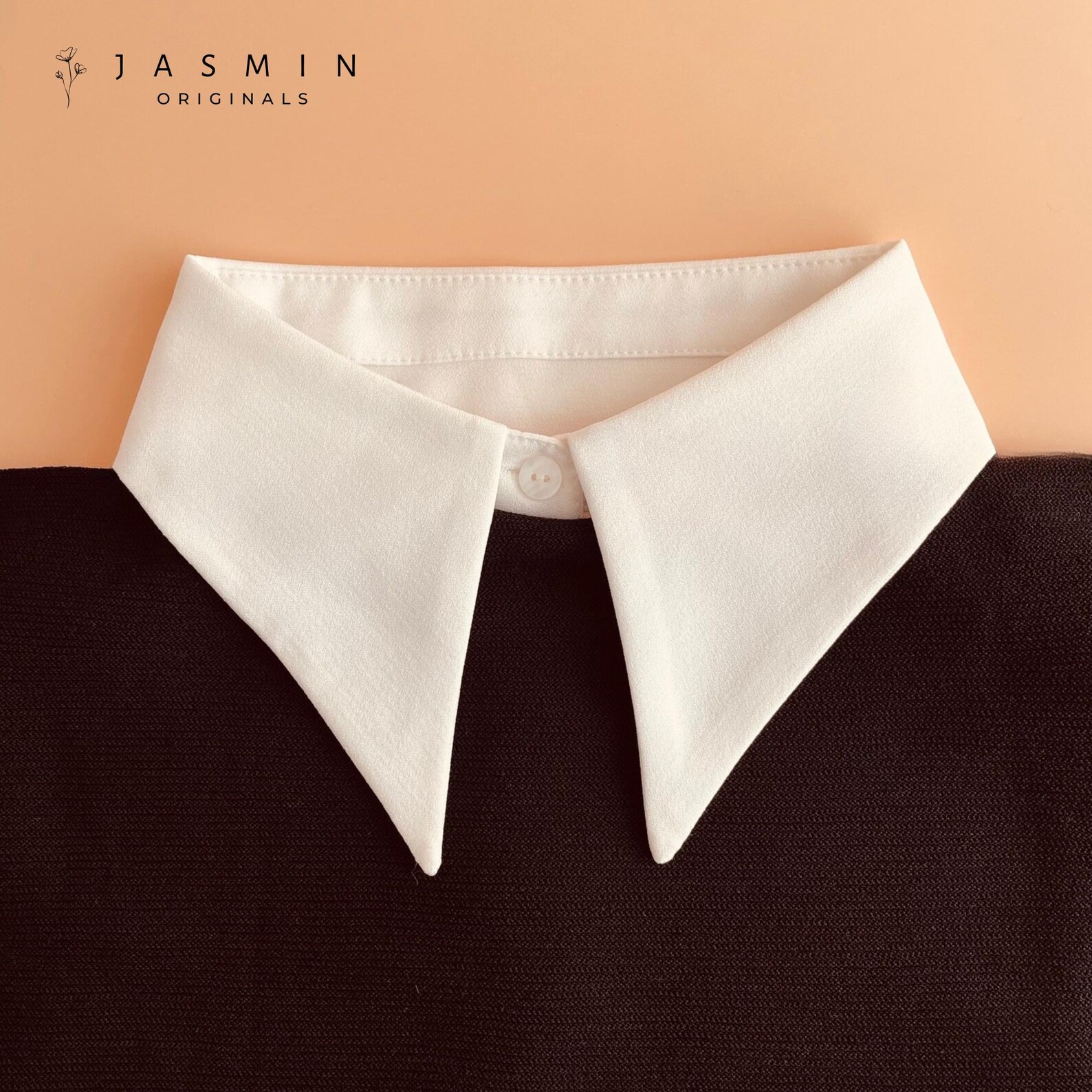 Detachable White Long Pointed Shirt Collar | Faux Collar for Sweaters ...