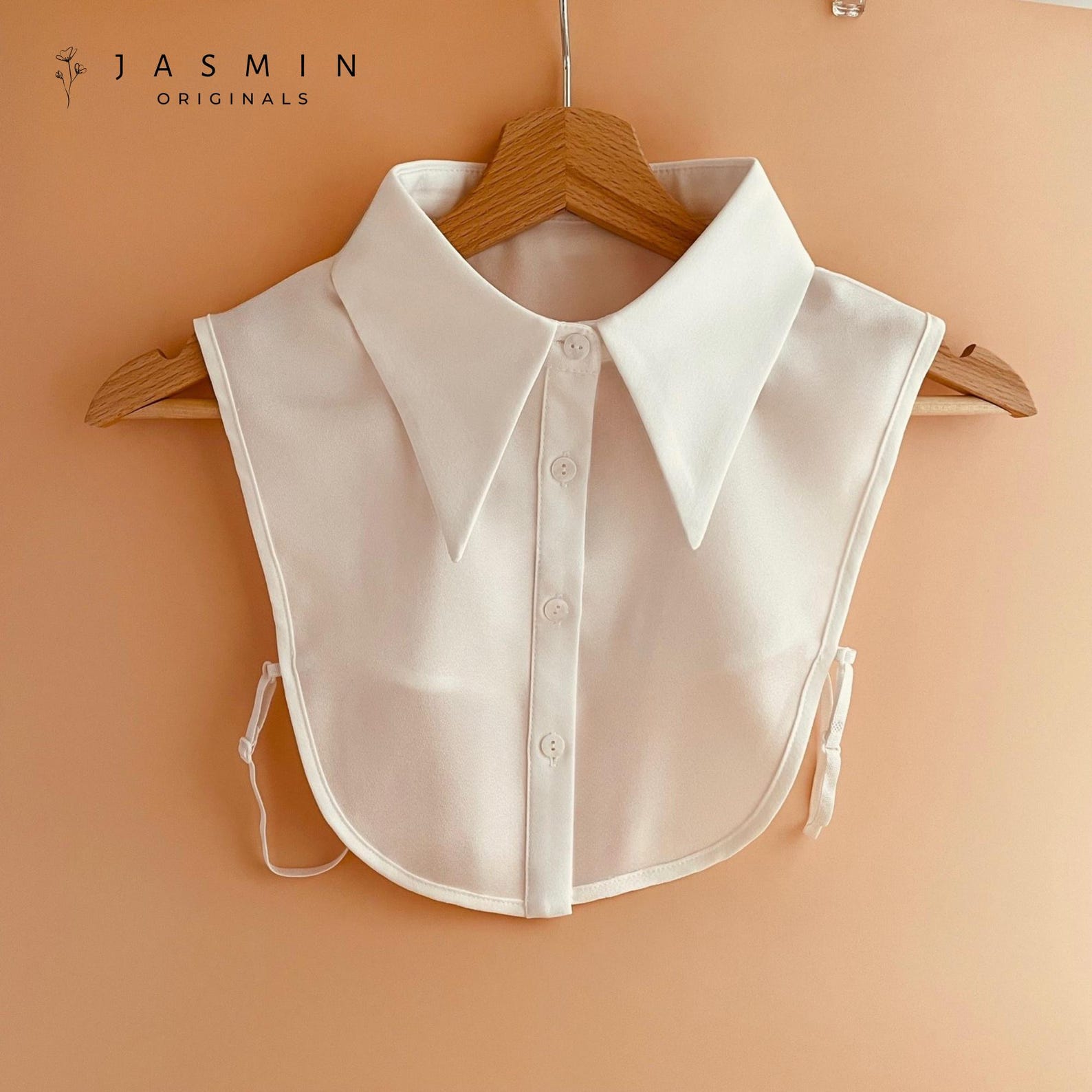 Detachable White Long Pointed Shirt Collar | Faux Collar for Sweaters ...
