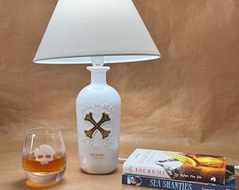 Bumbu Cream Rum Bottle White Table Lamp