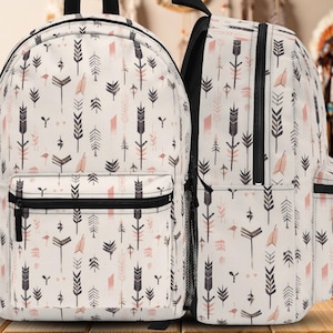 American Indian Arrows Backpack, Tribal Bag, Navajo Backpack, Cherokee Backpack, Native Bag, Southwest Teen Backpacks, Southwestern Backpack