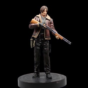 Figura de acción de Resident Evil Leon S. Kennedy de 33 cm - Cazador de zombis coleccionable