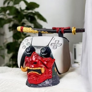 Ghost Of Tsushima Controller & Headphone Stand: PS5/4 Gamepad Bracket