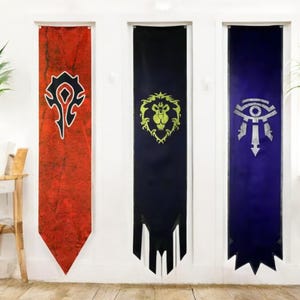 World of Warcraft Banner - Long Wall Flag for Home, Bar, School, Cosplay, Party, or Gamer Gift Decor