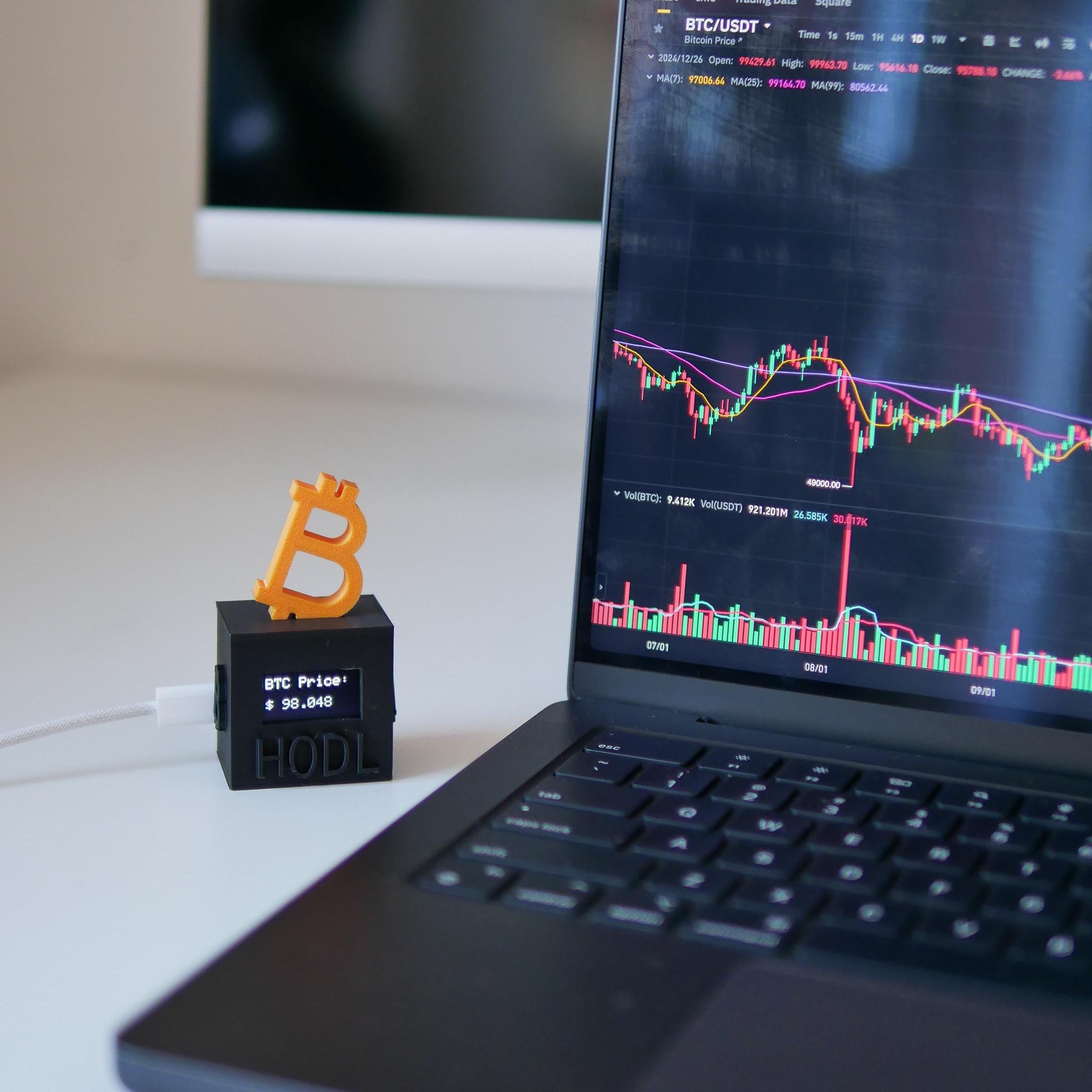 Real-time Bitcoin Price Tracker: Crypto Investor Gift - Etsy