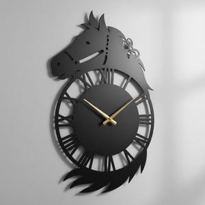 Horse Head Roman Numeral Clock Laser Cut File | Equestrian Wall Decor (Digital Download)