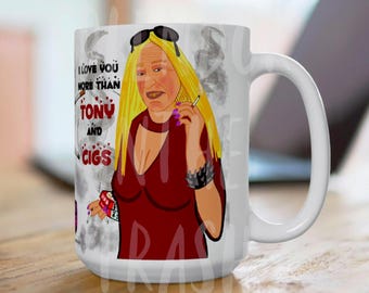 Angela "TONY & CIGS" Love After Lock Up Inspired Reality Television Ceramic Coffee Mug 15oz and 11oz Bunkies Gift