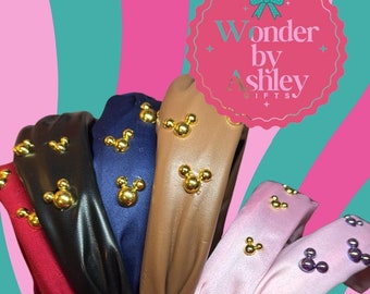 Glam Mouse Leather Headband